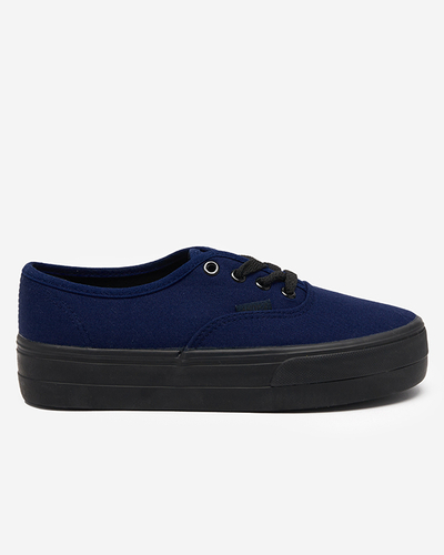 Women's navy blue sneakers Milumi - Footwear