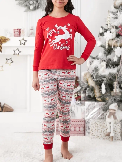 Royalfashion Ziemassvētku bērnu pidžamas ar printu