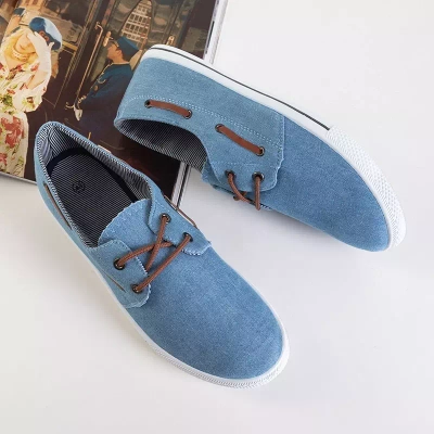 OUTLET Blue denim sneakers for men from Raisan - Footwear