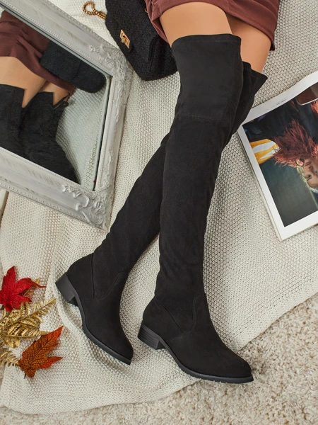 Women's over-the-knee eco-suede boots Denvoria