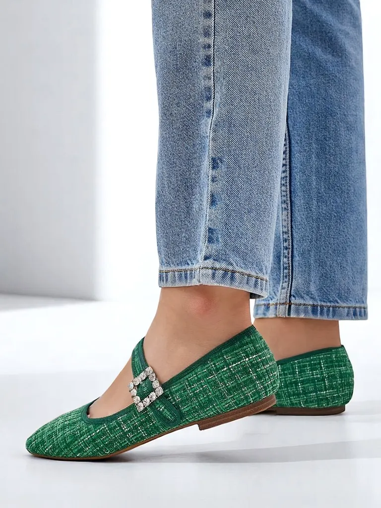 Женские ballet flats Royalfashion в клетку с пряжкой и ремешком Riffos