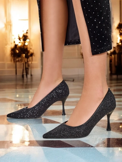 Royalfashion Women's pumps with zircons Letello