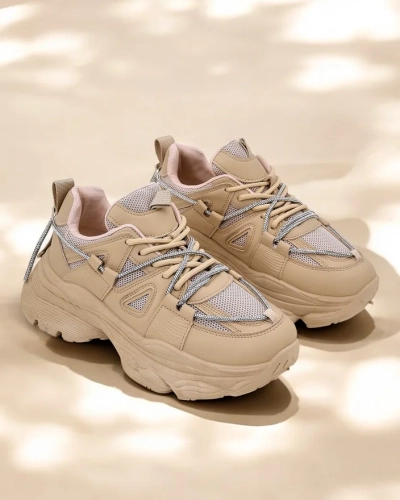 Royalfashion Women's Sneakers on a Thick Sole Reterri