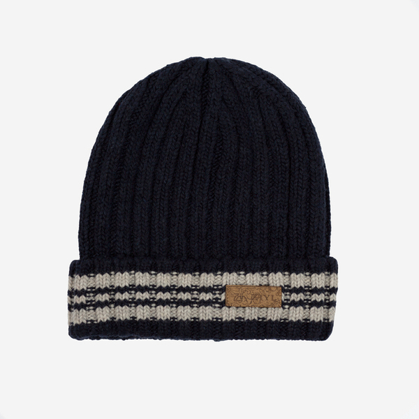 Men's navy wool blend hat - Accessories