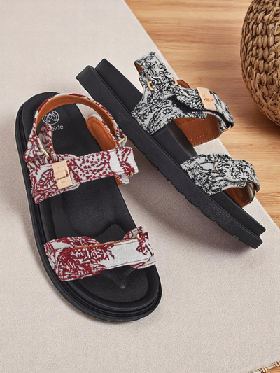 Royal Fashion Women's Sandals with Aloe Print