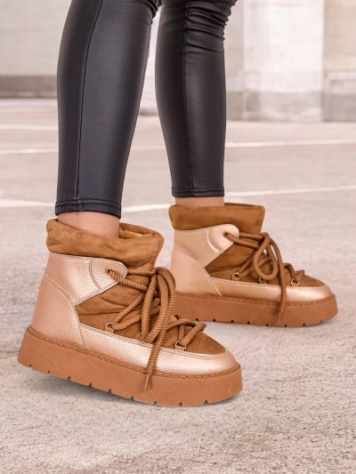 Royalfashion Women's lace-up snow boots Iniuc