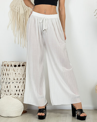 Royalfashion Women's wide pleated pants