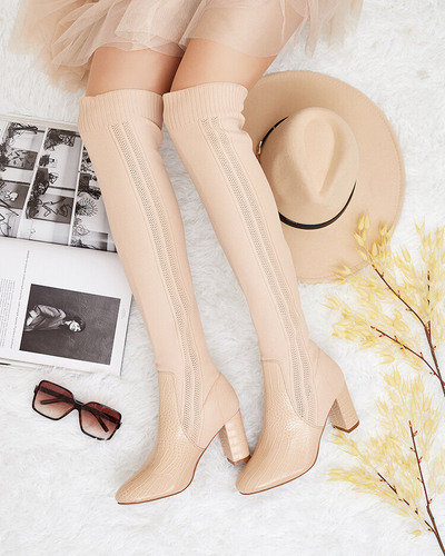 Royalfashion Women's slip-on over-the-knee boots Nolera