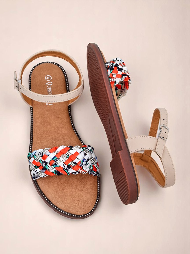 Royalfashion Женские сандалии на плоской подошве ColorStrap