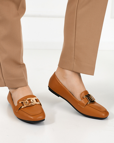 Women's camel loafers Melukia - Shoes