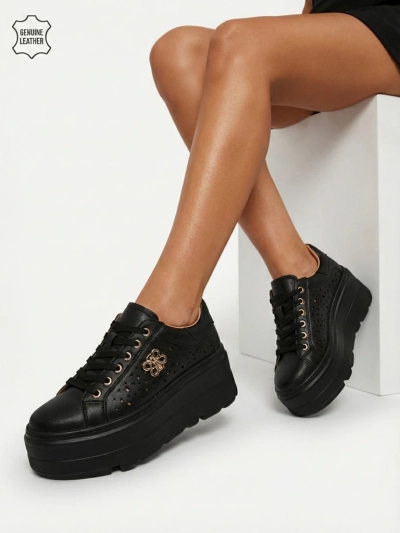 Atelle Women's Openwork Sports Sneakers Made of Natural Leather