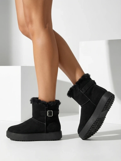 Royalfashion Women's Winter Crest Short Snow Boots