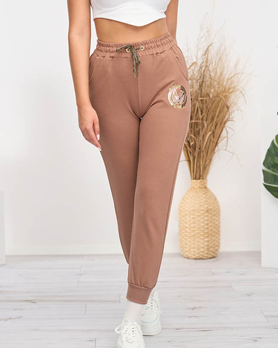Women's brown sweatpants - Clothing