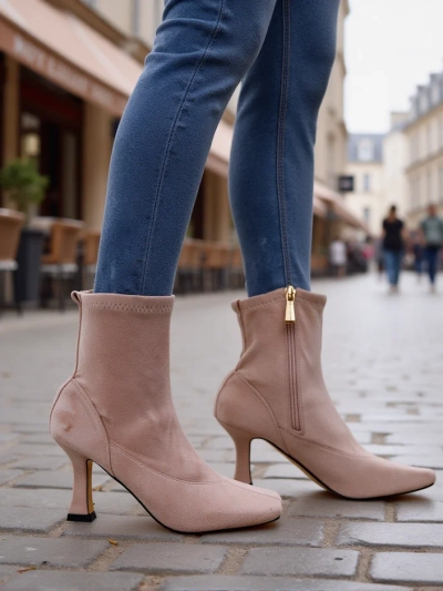 Royalfashion Sieviešu augstpapēžu potītes zābaki Lanoi