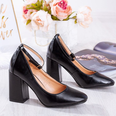 Matteless black pumps on the taller post - Footwear