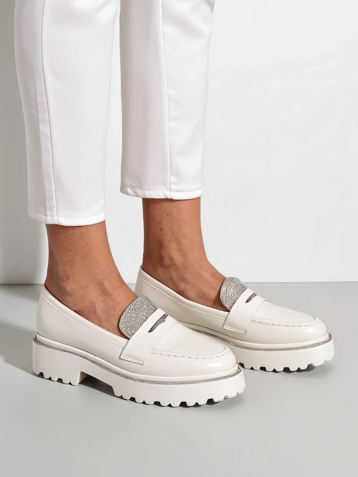 Royalfashion Women's moccasins with rhinestones Vinness