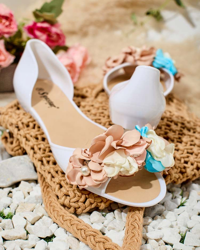 Royalfashion Rubber ballerinas with flower Koddies