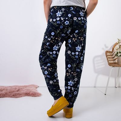 Patterned women's trousers PLUS SIZE - Clothing