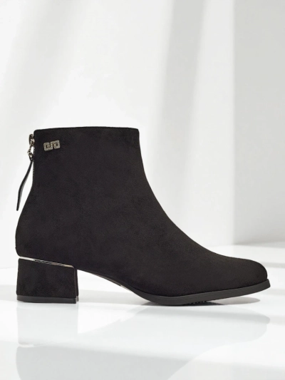 Women's Eco Suede Ankle Boots with Block Heel Arshinea