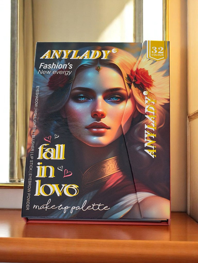 ANYLADY Kompakta grima palete – acu ēnas, konturēšana, lūpas – 32 toņi