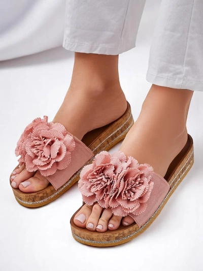 Royalfashion Women's sandals with flowers Focce