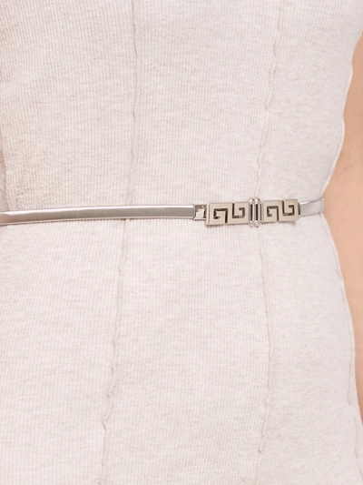 Damski pasek metalowy srebrny Heraklesa Greca glamour stylowy 64-100 cm