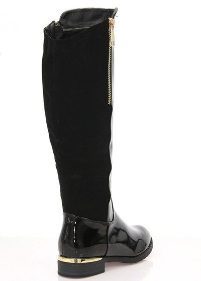 Black women's patent leather boots by Rajscia - Shoes