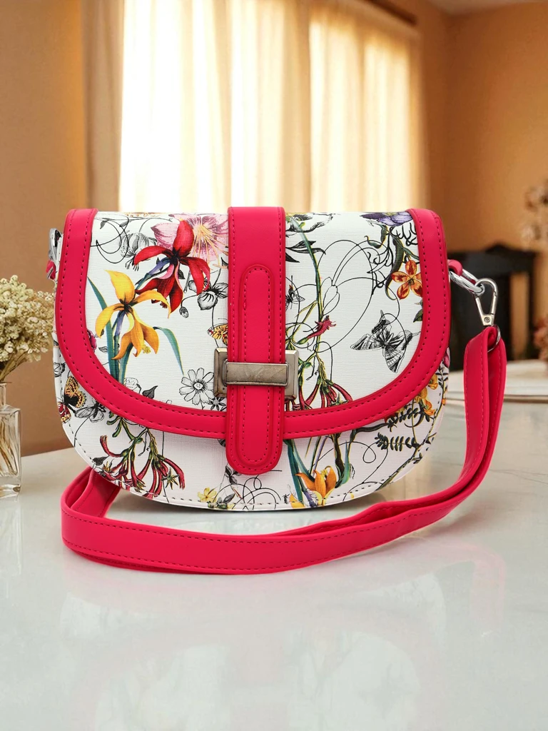 Royalfashion Women's Small Floral Faux Leather Handbag Ori Elle