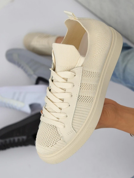 Beige Damiani -lenkkarit – kevyet kangas-/keinonahkalenkkarit kesään