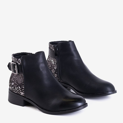 Black women's boots with flat heels Fireli - Footwear
