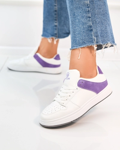 Royalfashion Balti un violeti sieviešu sporta apavi Elevace