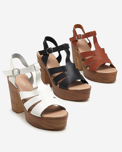 Camel women's high-heeled sandals Mianka - Footwear