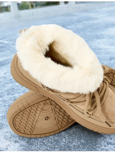 Royalfashion Women's lace-up snow boots Moniuc