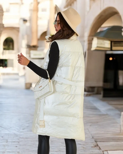 Royalfashion Long women's vest a'la leather