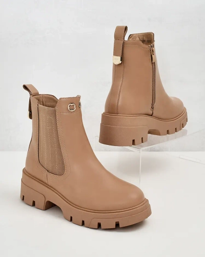 Royalfashion Sieviešu zābaki ar biezāku zoli Gegri