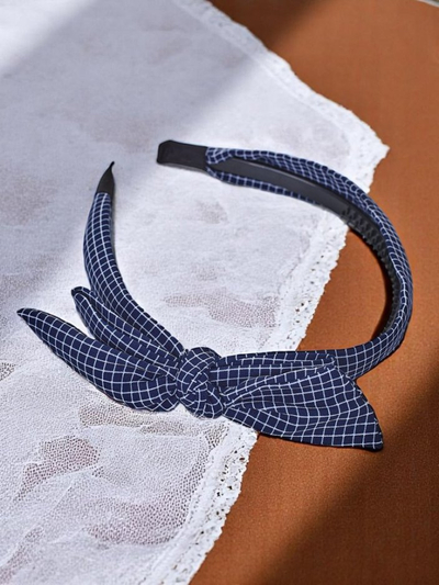 Royalfashion Hairband with a checked bow Gosia