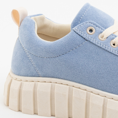 Blue women's fabric sports shoes Ristao - Footwear