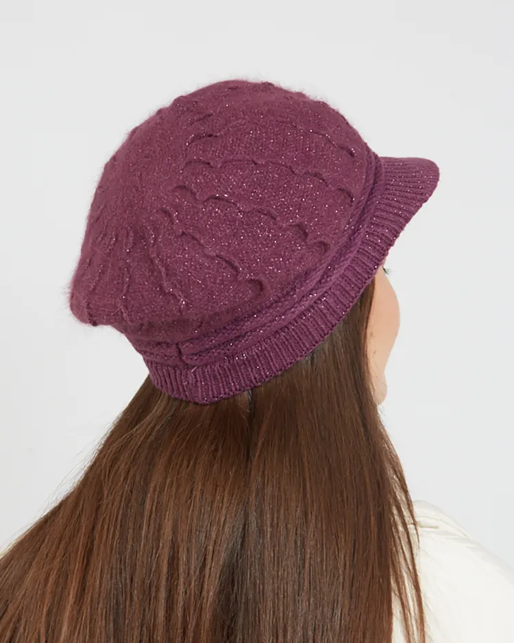 Royalfashion Women's beret with visor