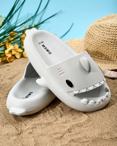 Royalfashion Women's rubber shark flip-flops