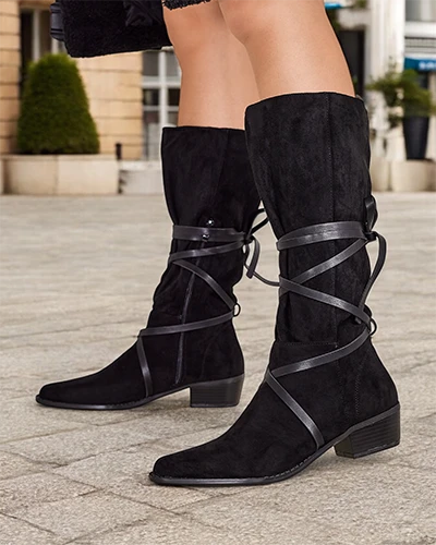 Royalfashion Zemām papēža augstumiem botas Rolizoo