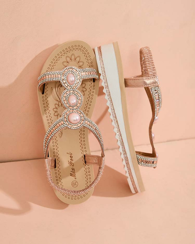 Royalfashion Women's Obrisas zirconia sandals