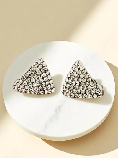 Royalfashion sieviešu auskari ar klipsi un kubiskā cirkonija akmentiņiem