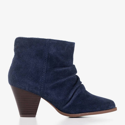 Navy low heel ankle boots Holtien - Shoes