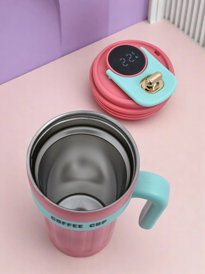 Royalfashion Thermal mug with a spout and temperature sensor Coffee Mug