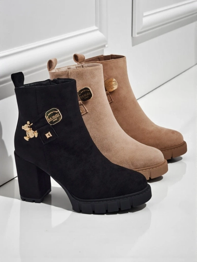 Women's Eco Suede Heeled Ankle Boots Bearr