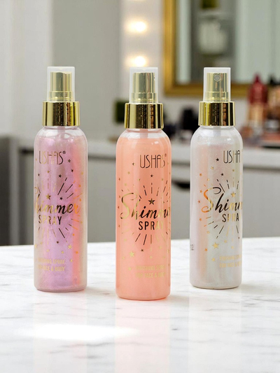 USHAS Summer Spray - Liquid highlighter for face and body Peach