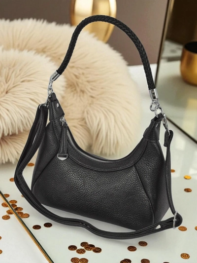 Royalfashion Small Women's Eco-Leather Handbag with Decorative Strap Lacquea