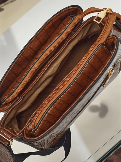 Patent Leather Small Women's Eco-Leather Bag Midnight Fern