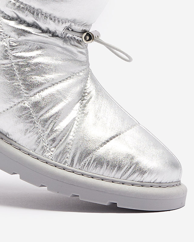 Sudraba krāsas sieviešu siltinātie zābaki a'la sniega zābaki Kaliolen - Apavi