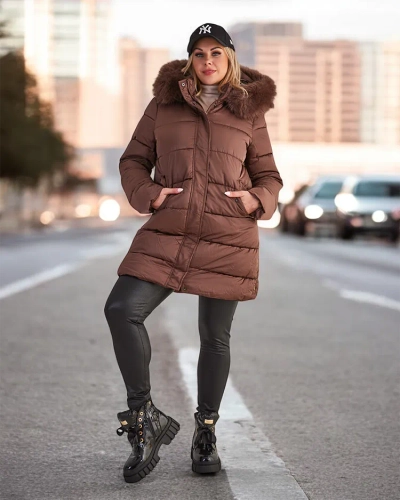 Royalfashion Sieviešu stepēta ziemas jaka